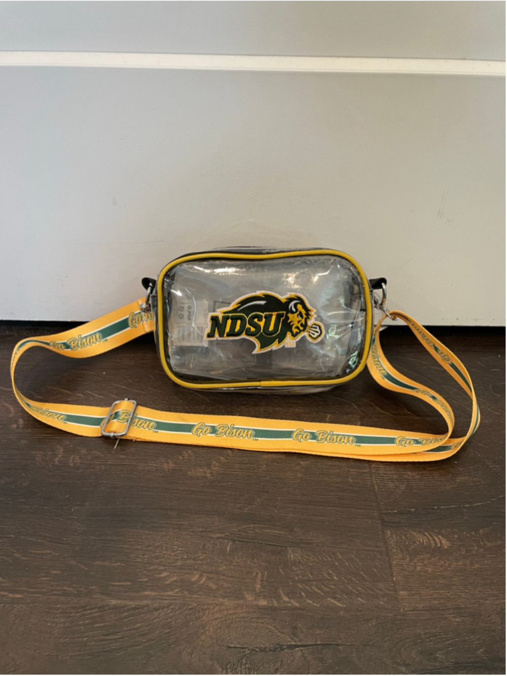 NDSU Bison Clear Crossbody Bag Yellow Green North Dakota State University